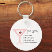 Roze Martini Sleutelhanger (Voorkant)