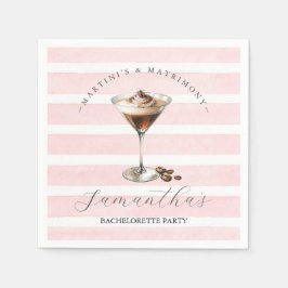 Roze Martinis en Huwelijkscocktail Servet