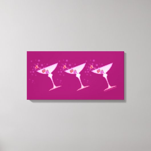 ROZE MARTINI'S Gallery Wrapped Canvas Afdruk (Voorkant)