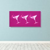 ROZE MARTINI'S Gallery Wrapped Canvas Afdruk (Insitu (Houten vloer))
