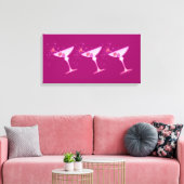 ROZE MARTINI'S Gallery Wrapped Canvas Afdruk (Insitu (Woonkamer))