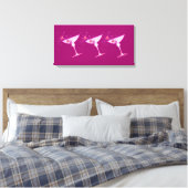 ROZE MARTINI'S Gallery Wrapped Canvas Afdruk (Insitu (Slaapkamer))