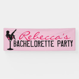  roze martinmeisje bachelorette banner