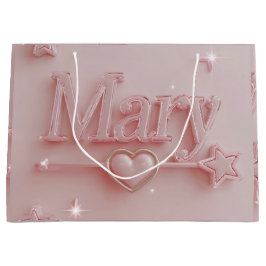 Roze Mary Starry Gift Bag Groot Cadeauzakje