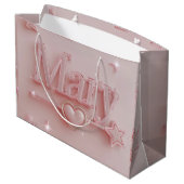 Roze Mary Starry Gift Bag Groot Cadeauzakje (Achterkant Gekanteld)