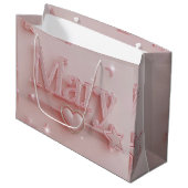Roze Mary Starry Gift Bag Groot Cadeauzakje (Voorkant Gekanteld)