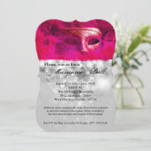 Roze Maskerade Bal Masker Kostuum Halloween Onderd Kaart (Staand voorkant)