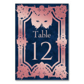 Roze Maskerade Masker Elegante Quinceanera Kaart (Achterkant)