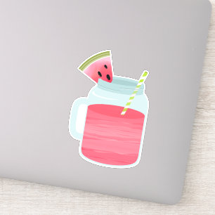 Roze Mason Jar Watermelon Lemonade Drink Sticker