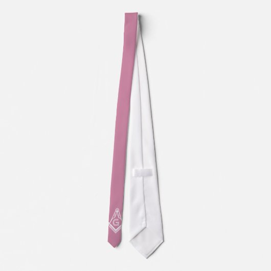 Roze Masonic Stropdas - Freemason Necktie (Achterkant)