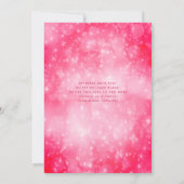 Roze Masquerade ballon vuurwerk Quinceañera Kaart (Achterkant)