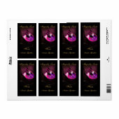 Roze Masquerade Masker Halloween Baking Label (Full Sheet)