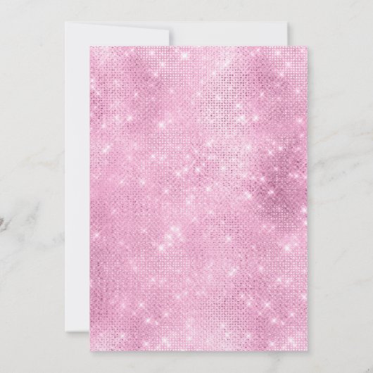  roze Masquerade Quinceañera Kaart (Achterkant)