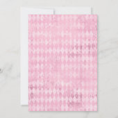 roze Masquerade Quinceañera Kaart (Achterkant)