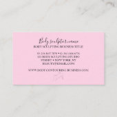 Roze massage Lichaamsverzorger tan Visitekaartje (Achterkant)