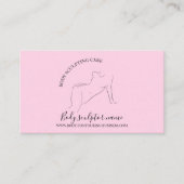 Roze massage Lichaamsverzorger tan Visitekaartje (Voorkant)