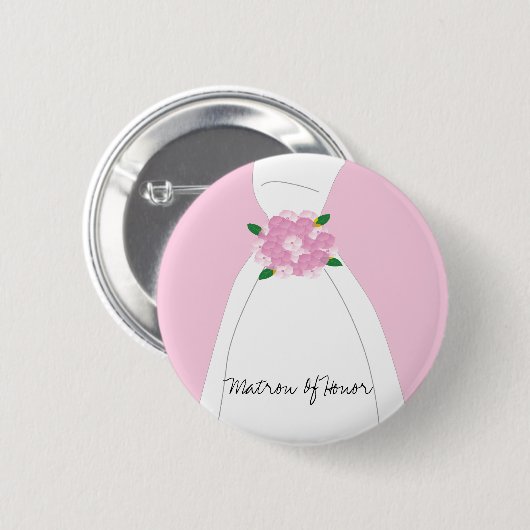Roze matron van Button (Voorkant /achterkant)