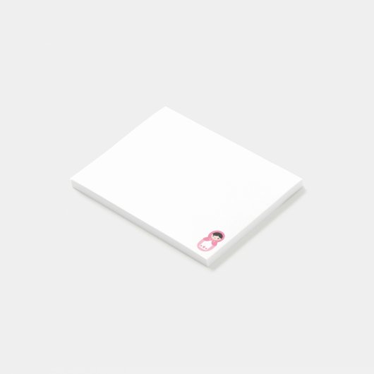 Roze Matryoshka Doll Post-it Notes (Schuin)