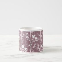 Roze mauve botanische stille bloemensilhouet