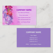 Roze, Mauve, Crimson Bloemen Visitekaartje (Voorkant / Achterkant)