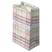 Roze Mauve en Blauw Klein Cadeauzakje (Voorkant Gekanteld)