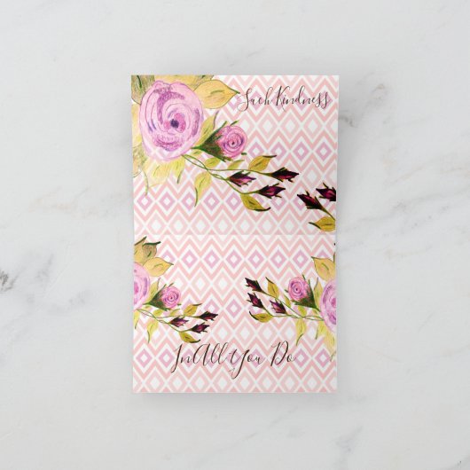 Roze Mauve en Paarse Kaart (Binnen)