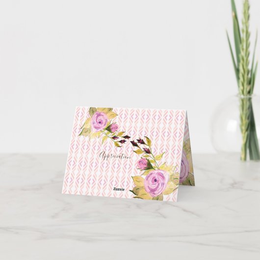 Roze Mauve en Paarse Kaart (Achterkant)