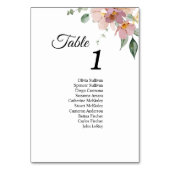 Roze Mauve  Floral Table Number Kaart (Voorkant)