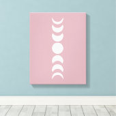 Roze/Mauve Minimalist Maagdijk Wall Art Canvas (Insitu (Houten vloer))