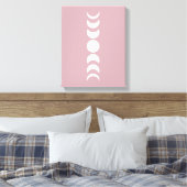 Roze/Mauve Minimalist Maagdijk Wall Art Canvas (Insitu (Slaapkamer))