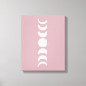 Roze/Mauve Minimalist Maagdijk Wall Art Canvas Afdruk (Voorkant)