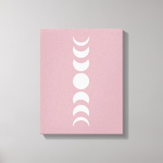 Roze/Mauve Minimalist Maagdijk Wall Art Canvas Afdruk (Voorkant)