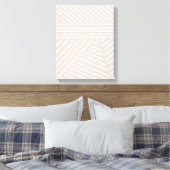 Roze/Mauve Minimalist Stripe Wall Art Canvas Afdruk (Insitu (Slaapkamer))
