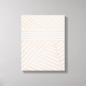 Roze/Mauve Minimalist Stripe Wall Art Canvas Afdruk (Voorkant)