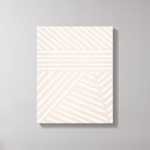 Roze/Mauve Minimalist Stripe Wall Art Canvas Afdruk