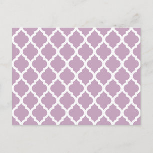 Roze Mauve Mist Moroccan Tegel Trellis Briefkaart