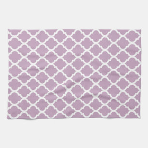 Roze Mauve Mist Moroccan Tile Trellis Theedoek