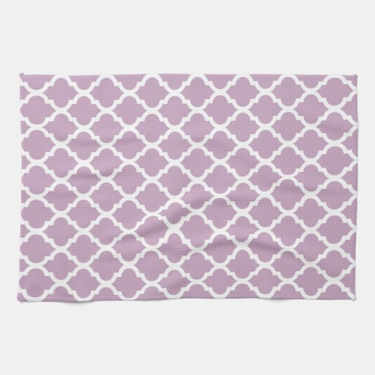 Roze Mauve Mist Moroccan Tile Trellis Theedoek (Horizontaal)