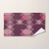 roze, mauve, roos geometrisch bad handdoek (Handdoek)