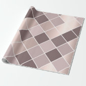 Roze Mauve Roos Skinny Geometry Chessboard Squares Cadeaupapier (Uitgerold)