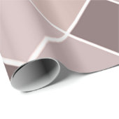 Roze Mauve Roos Skinny Geometry Chessboard Squares Cadeaupapier (Rol Hoek)