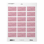 Roze Mauve Roos Vlinder Metallic Faux Folie Etiket (Full Sheet)