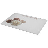 Roze & Mauve Strawflower Snijplank (Hoek)