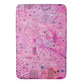 Roze Maximalistische Abstract: Frambozen Sundae Badmat (Voorkant Verticaal)
