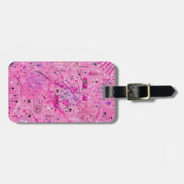 Roze Maximalistische Abstract: Frambozen Sundae Bagagelabel