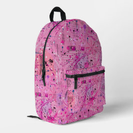 Roze Maximalistische Abstract: Frambozen Sundae Bedrukte Rugzak