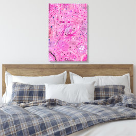 Roze Maximalistische Abstract: Frambozen Sundae Canvas Afdruk