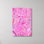 Roze Maximalistische Abstract: Frambozen Sundae Canvas Afdruk (Voorkant)