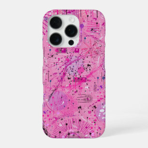 Roze Maximalistische Abstract: Frambozen Sundae iPhone 16 Pro Hoesje