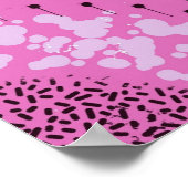 Roze Maximalistische Abstract: Frambozen Sundae Poster (Hoek)